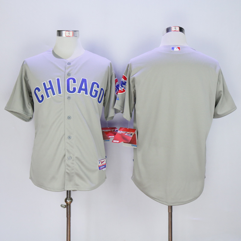 Men Chicago Cubs Blank Grey Chicago Edition MLB Jerseys->chicago cubs->MLB Jersey